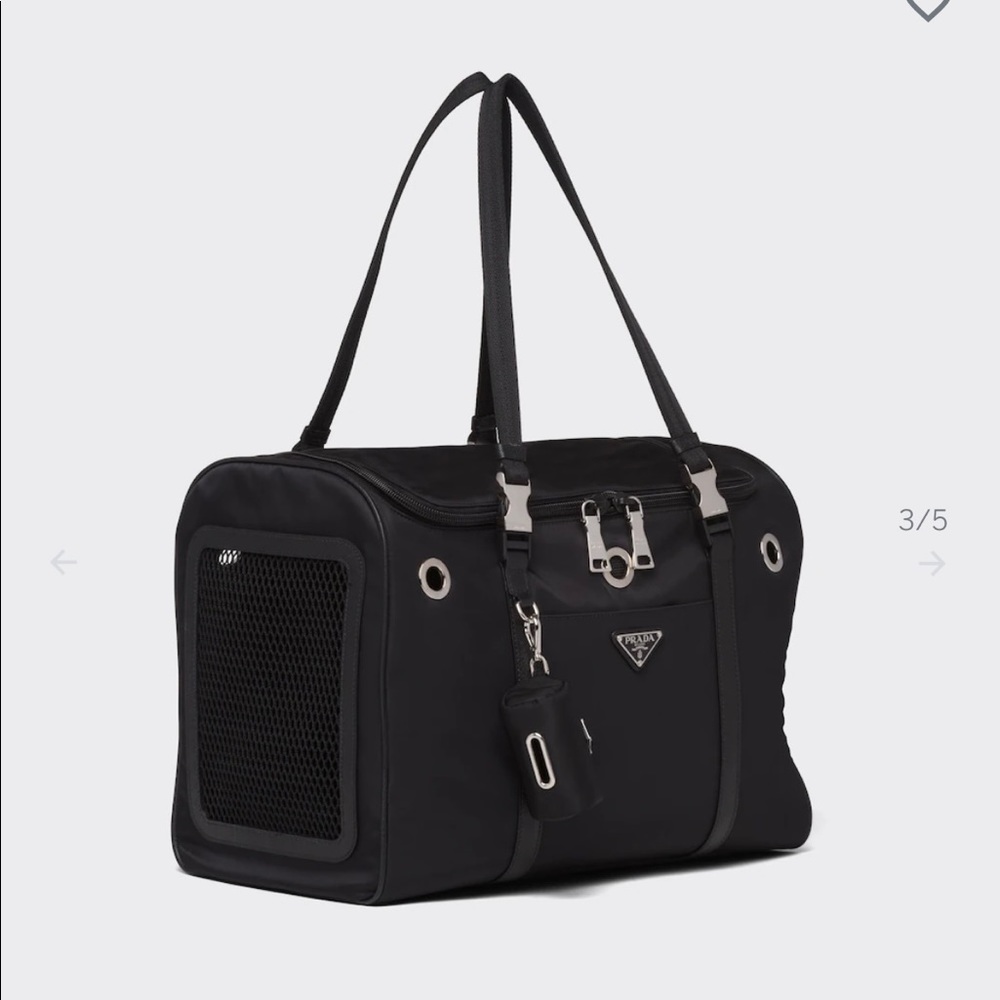 Prada Re-Nylon and Saffiano leather pet bag. New.